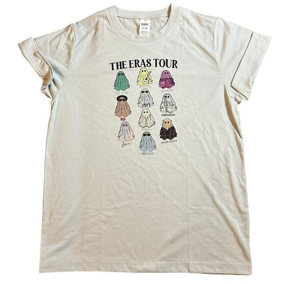 Taylor Swift The Eras Tour Ghost Unisex Size Large Halloween Swifties Shirt - Picture 1 of 4